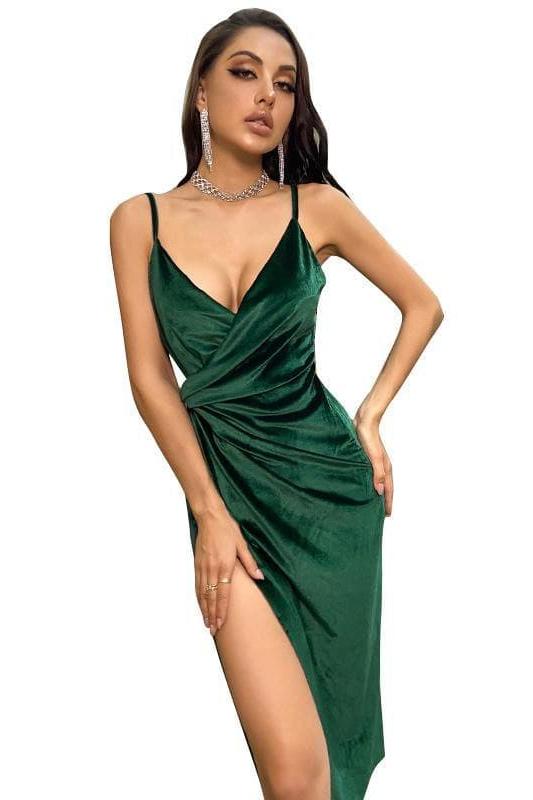 Heidi-Mode | Halter Reflective Smooth Elegant Club Kleid