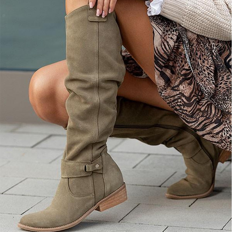 Heidi-Mode | Warme Wildlederstiefel - Gemütliche Winterschuhe