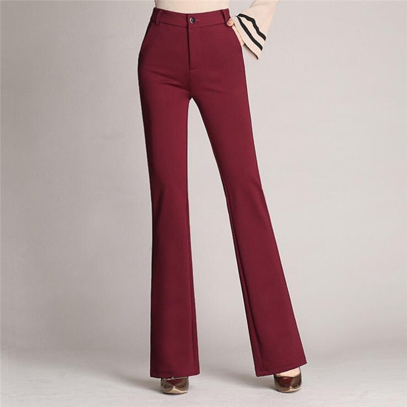 Heidi-Mode | Taillierte Flared Slim-Fit Hose