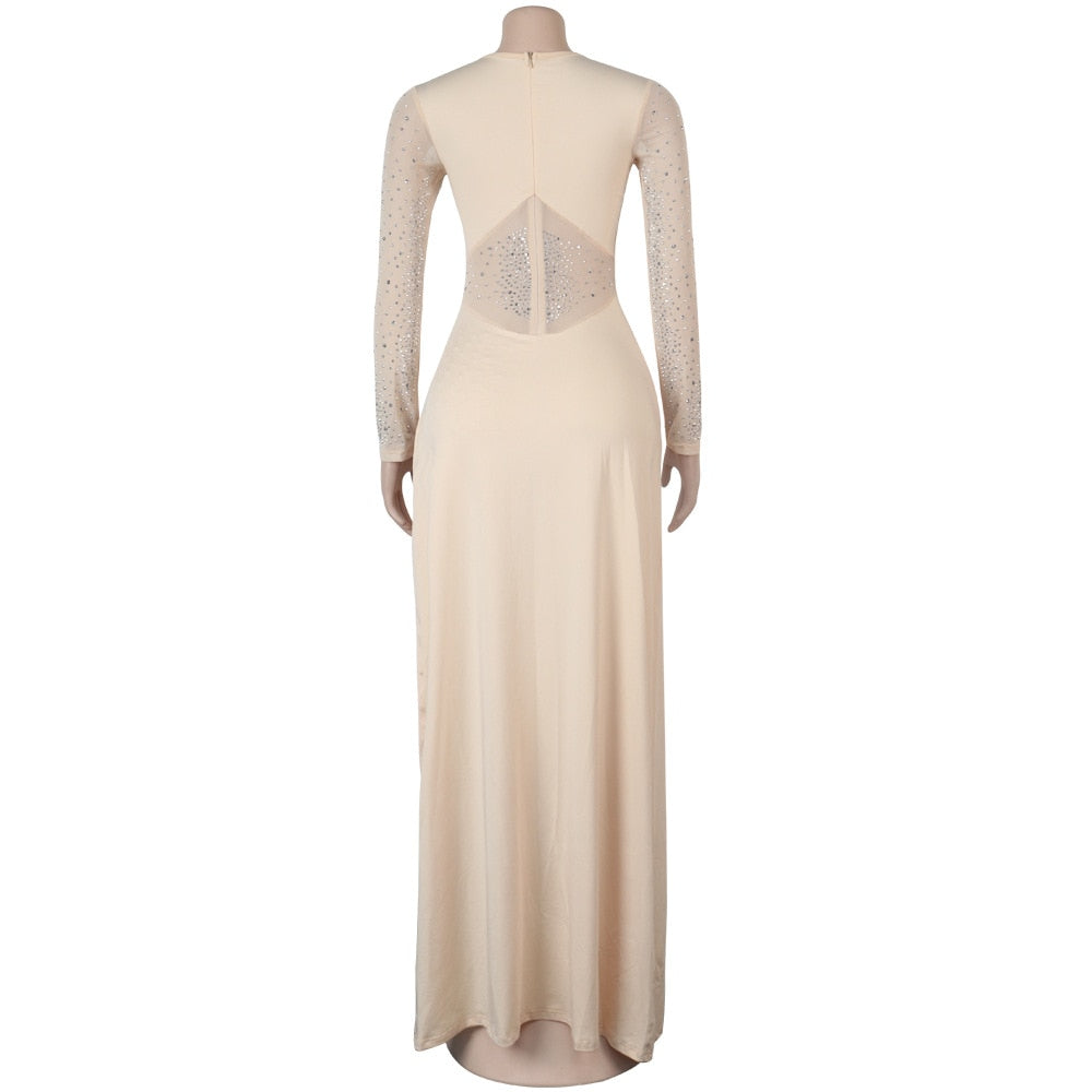 Heidi-Mode | Sparkle Durchsichtiger Maxi-Rock Jumpsuits