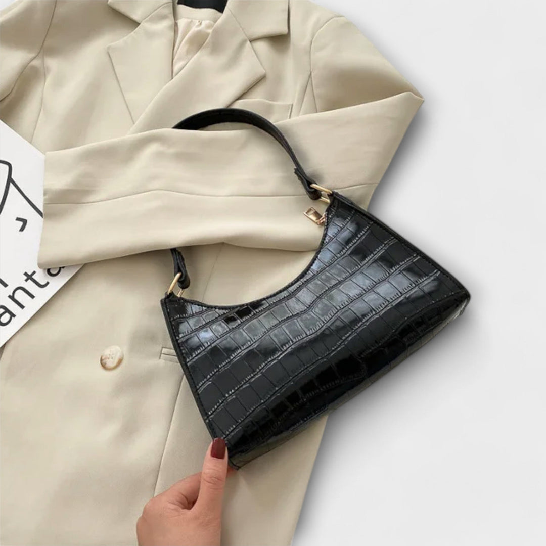 Heidi-Mode | Glänzende Lederhandtasche