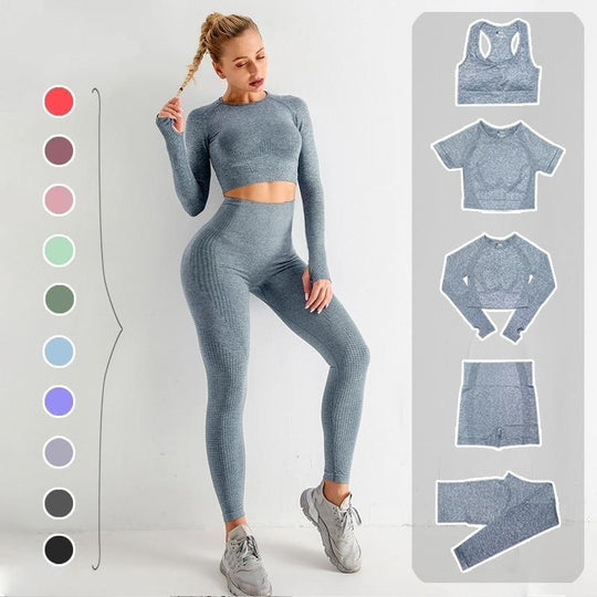 delige Sport Set | Damen Tops und Sportleggings mit hoher Taille