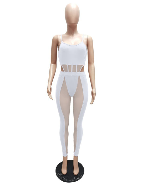 Heidi-Mode | Kollektion Von Mesh Bodysuit und Hosen Satzs