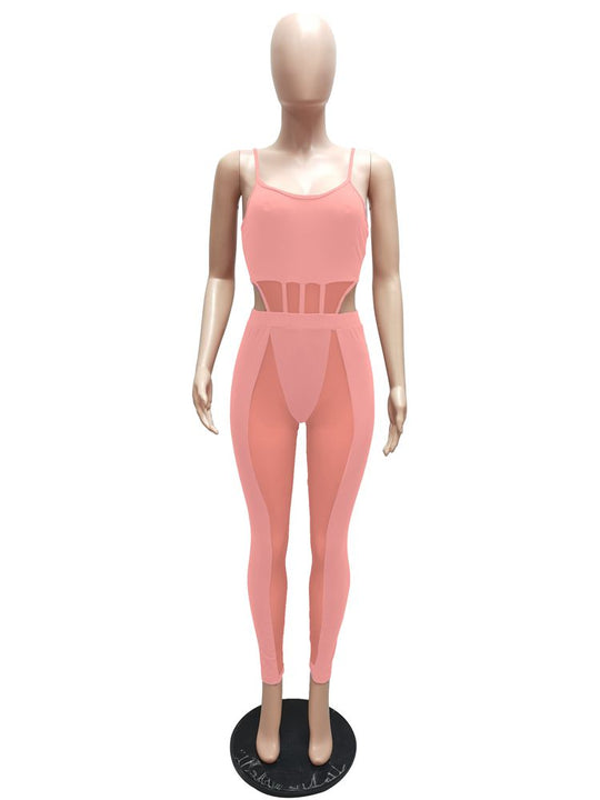Heidi-Mode | Kollektion Von Mesh Bodysuit und Hosen Satzs