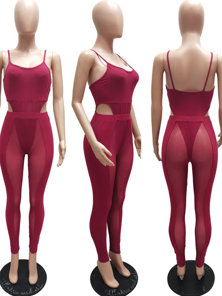 Heidi-Mode | Kollektion Von Mesh Bodysuit und Hosen Satzs