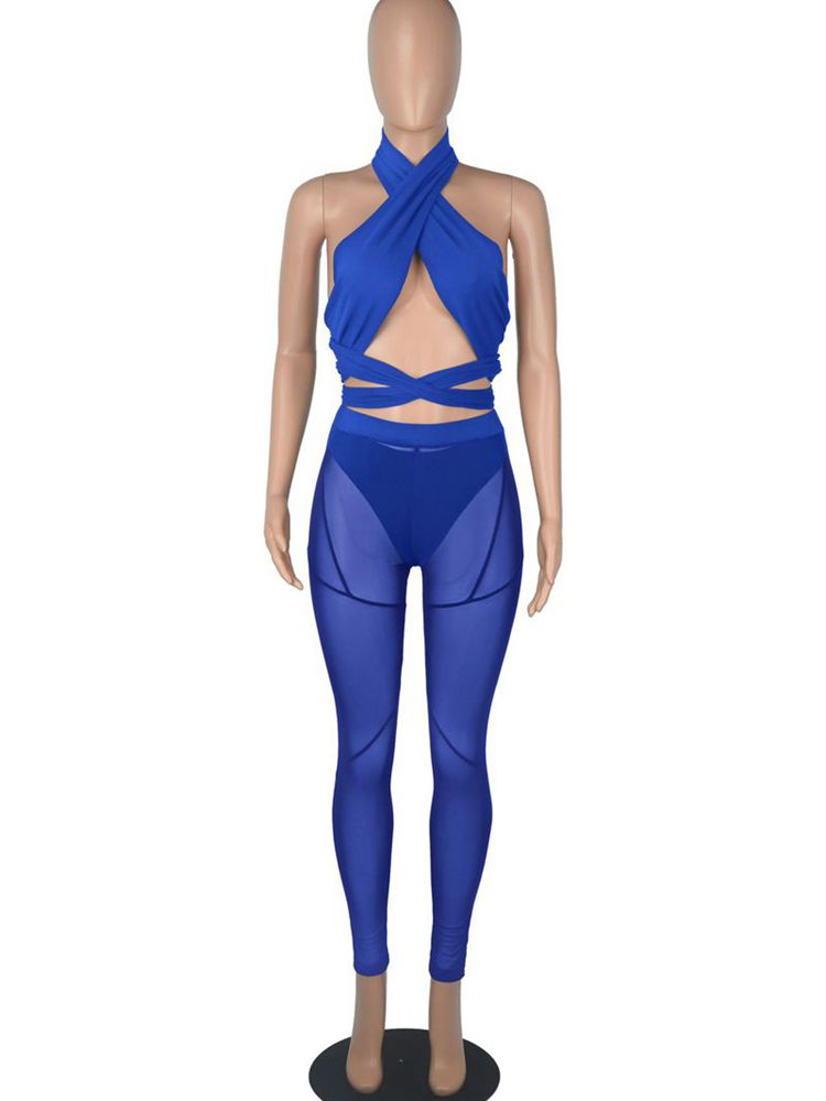 Heidi-Mode | Kollektion Von Mesh Bodysuit und Hosen Satzs