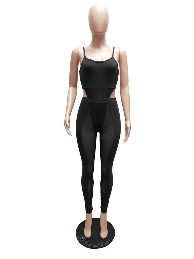Heidi-Mode | Kollektion Von Mesh Bodysuit und Hosen Satzs