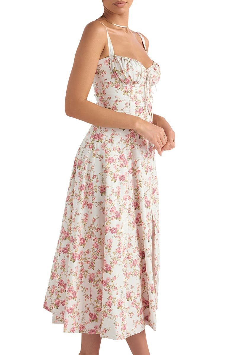 Heidi-Mode | Blumen Kleid mit Korsett