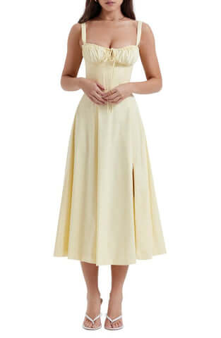 Heidi-Mode | Blumen Kleid mit Korsett