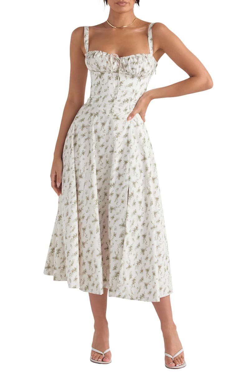 Heidi-Mode | Blumen Kleid mit Korsett