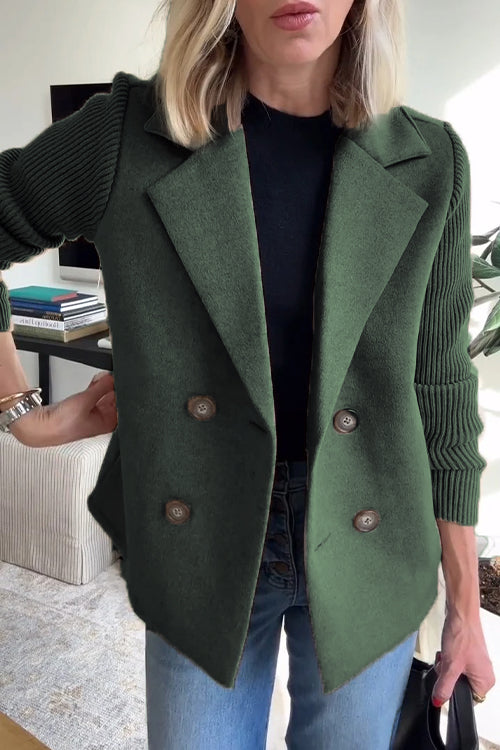 Heidi-Mode | Damen Strickblazer Elegant Leichte Business Jacke