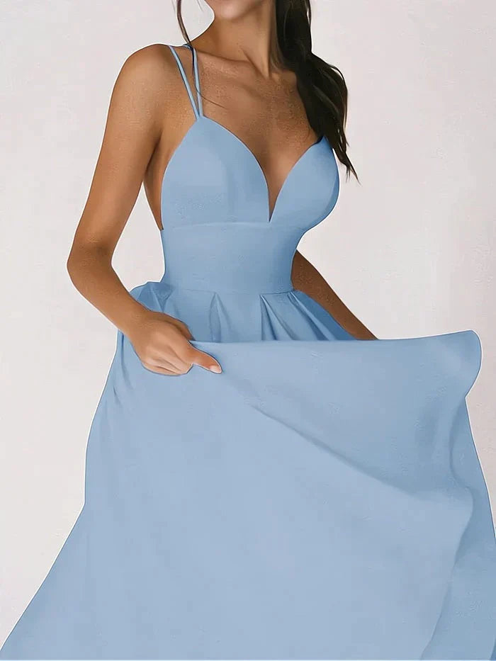 Heidi-Mode | Elegantes Damen Kleid mit V-Ausschnitt