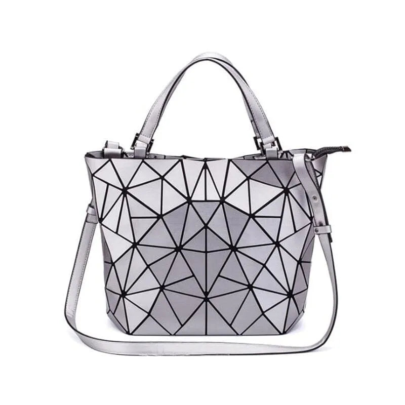 Heidi-Mode | Tasche Geometrisches Muster Blau Funktional für Die Moderne Frau