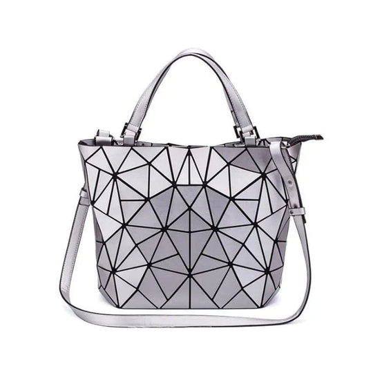 Heidi-Mode | Tasche Geometrisches Muster Blau Funktional für Die Moderne Frau