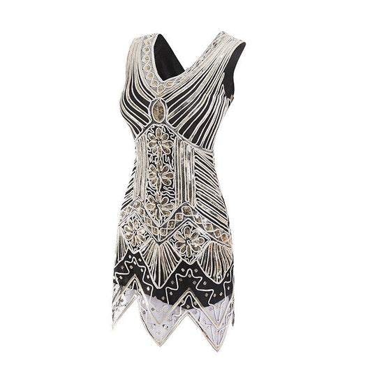 Heidi-Mode | Gatsby Kurz Kleid Schwarz & Gold