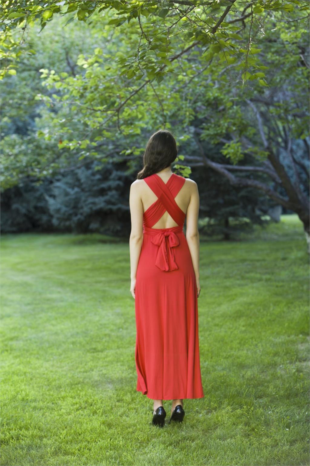 Heidi-Mode | Mehrweg Wickel Umwandlungs Boho Maxi Lange Kleider - multi Stile/farben