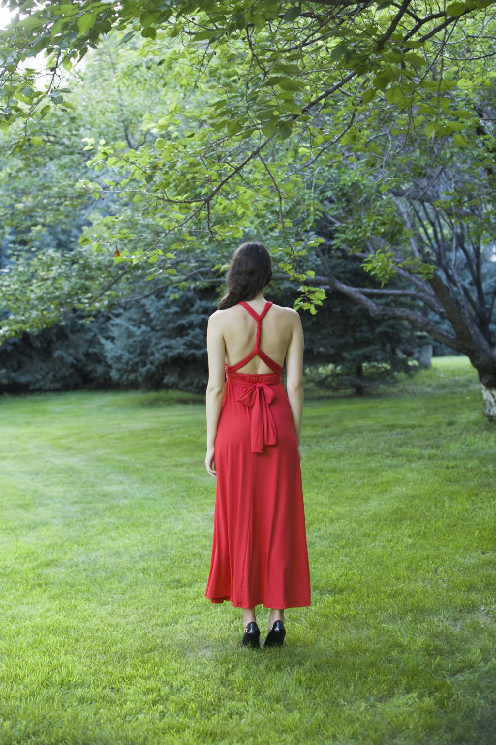 Heidi-Mode | Mehrweg Wickel Umwandlungs Boho Maxi Lange Kleider - multi Stile/farben