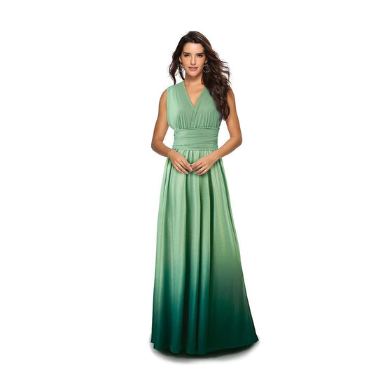 Heidi-Mode | Mehrweg Wickel Umwandlungs Boho Maxi Lange Kleider - multi Stile/farben