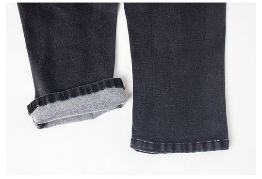Heidi-Mode | Knielange Zerrissene Moto Jeans Shorts