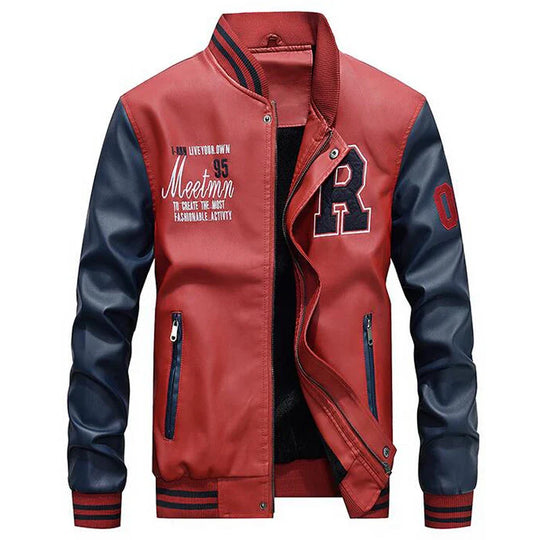 Heidi-Mode | Leder Baseballjacke Im Amerikanischen Stil