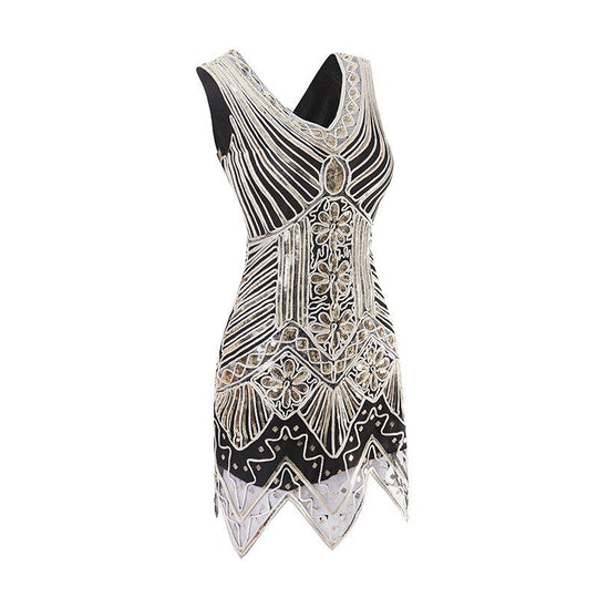 Heidi-Mode | Gatsby Kurz Kleid Schwarz & Gold
