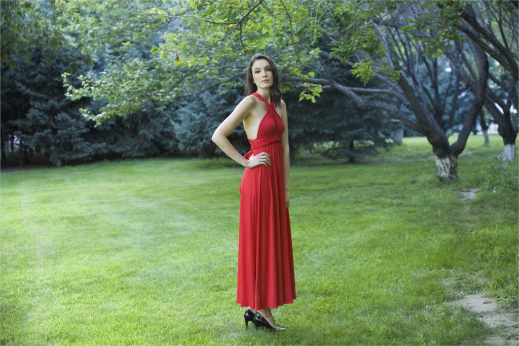 Heidi-Mode | Mehrweg Wickel Umwandlungs Boho Maxi Lange Kleider - multi Stile/farben