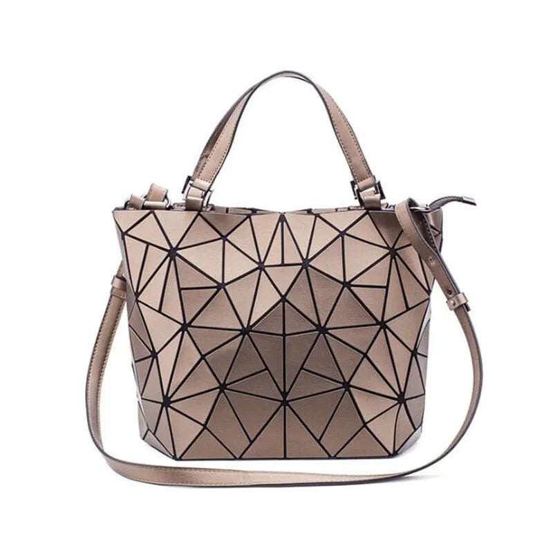 Heidi-Mode | Tasche Geometrisches Muster Blau Funktional für Die Moderne Frau