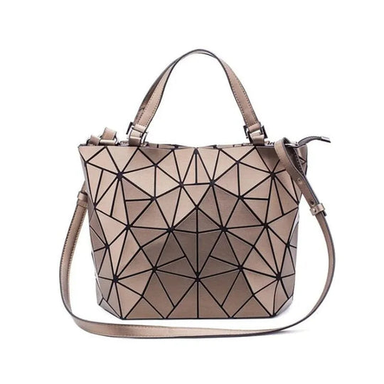Heidi-Mode | Tasche Geometrisches Muster Blau Funktional für Die Moderne Frau