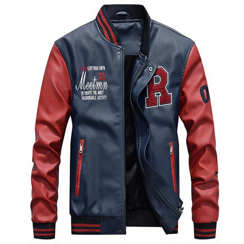 Heidi-Mode | Leder Baseballjacke Im Amerikanischen Stil