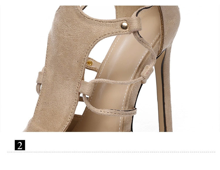 Heidi-Mode | Oberschenkels Hohe Gladiator Cross Tied High Heels