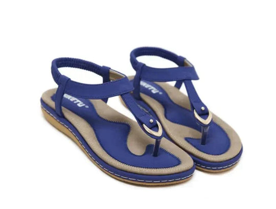 Heidi-Mode | Eleganz und Wohlbefinden Damen Flache Sandalen mit Riemen