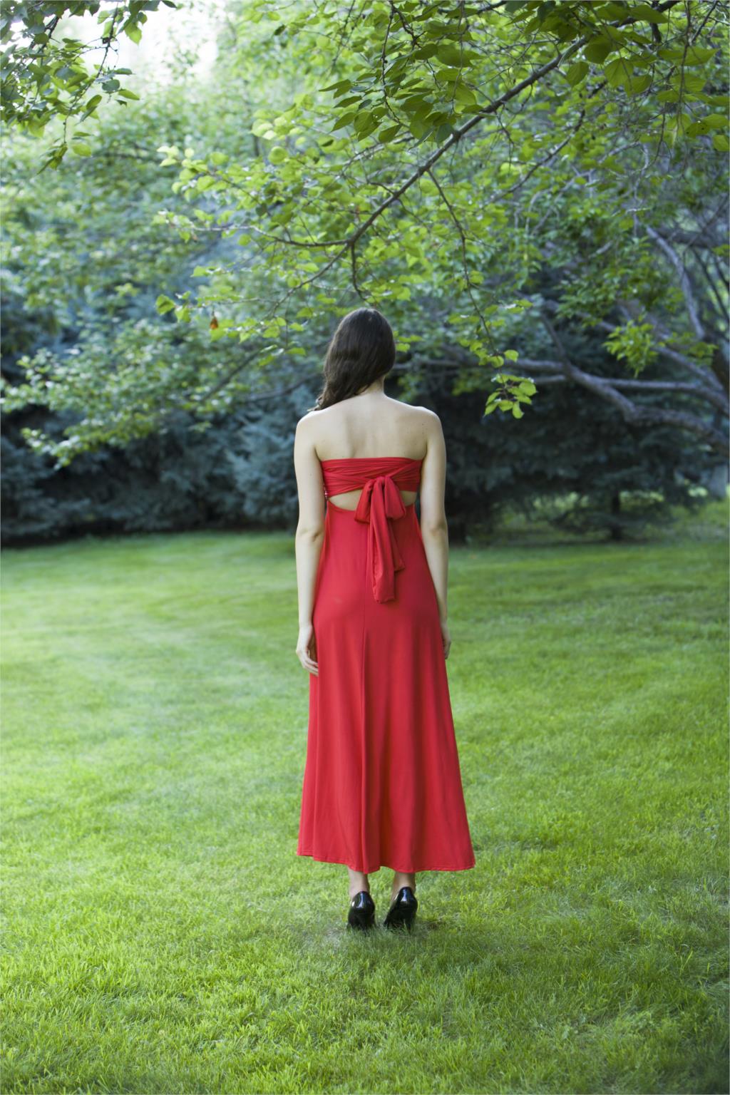 Heidi-Mode | Mehrweg Wickel Umwandlungs Boho Maxi Lange Kleider - multi Stile/farben