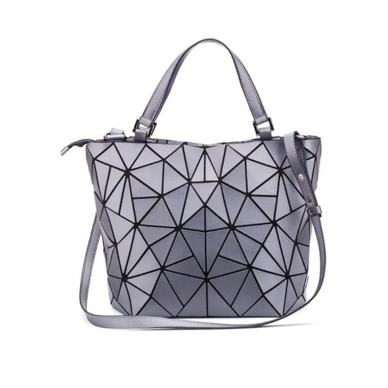 Heidi-Mode | Tasche Geometrisches Muster Blau Funktional für Die Moderne Frau
