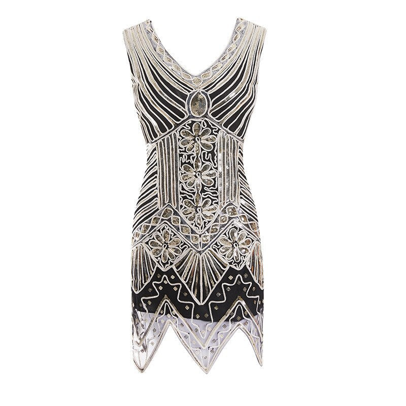 Heidi-Mode | Gatsby Kurz Kleid Schwarz & Gold