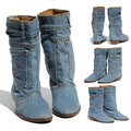 Heidi-Mode - Jeansstiefeletten mit kleinem Absatz