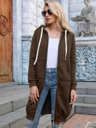 Heidi-Mode | Chic lange Sweatshirtjacke