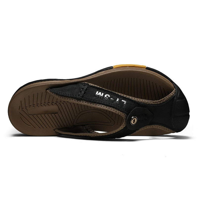 Heidi-Mode | Leder Herrensandalen