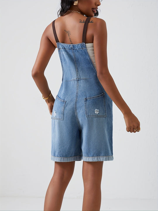 Heidi-Mode | Trendy Denim Latzhose mit Coolen Details