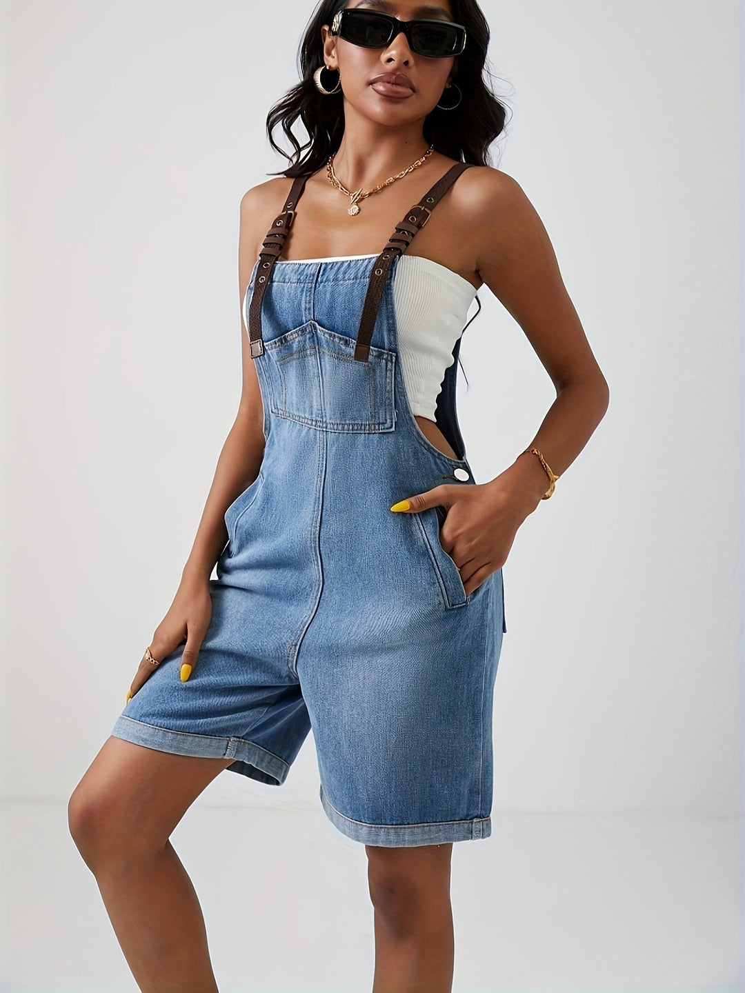Heidi-Mode | Trendy Denim Latzhose mit Coolen Details