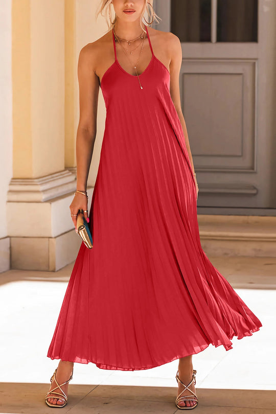Heidi-Mode | Halsband Plissee A-Linie Kleid