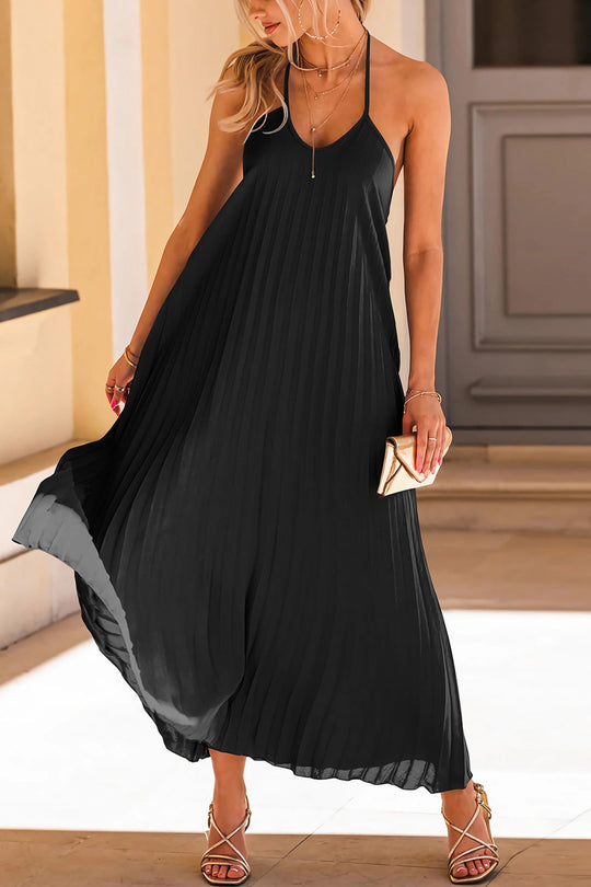 Heidi-Mode | Halsband Plissee A-Linie Kleid