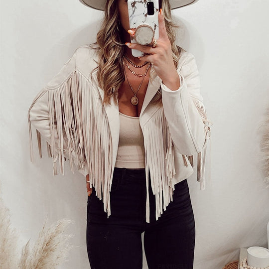 Heidi-Mode | Mode Wildleder Fransenjacke
