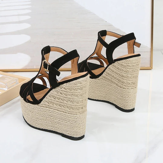 Heidi-Mode | Plateau High Heels Sandale