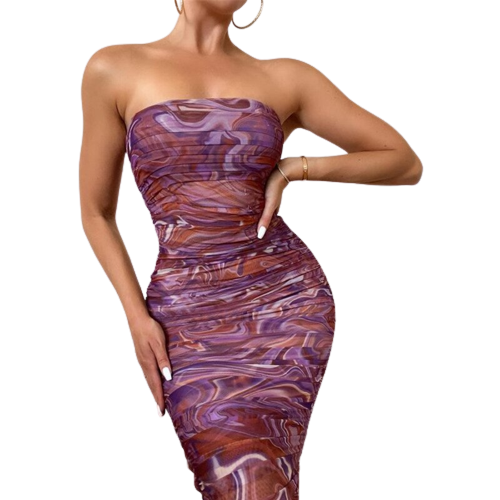 Heidi-Mode | Eng Anliegend Schulterfreies Abendkleid