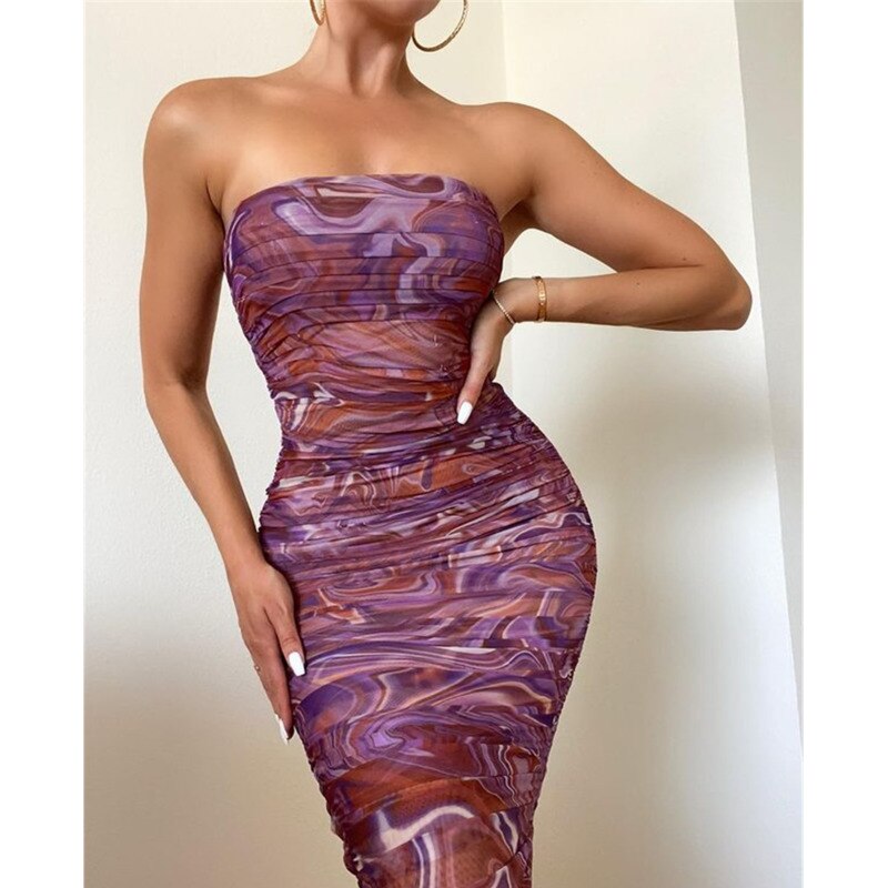 Heidi-Mode | Eng Anliegend Schulterfreies Abendkleid