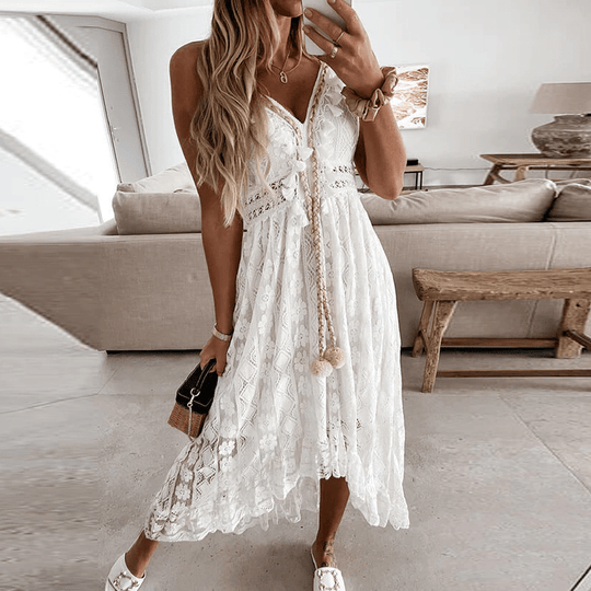 Boho-Maxi-Kleid aus Spitze