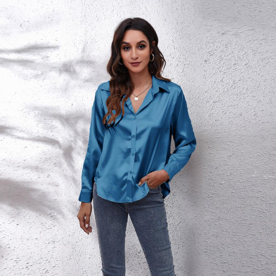 Heidi-Mode | Schimmerndes Satin Kleid Damen