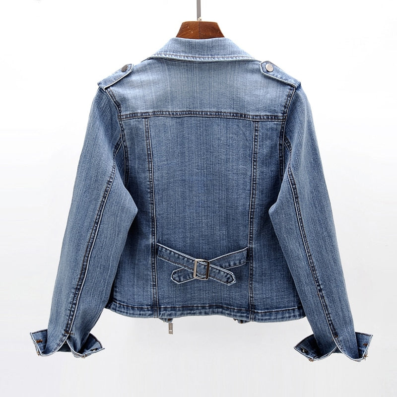 Heidi-Mode - Stilvolle Freizeit Denim Herbstjacke für Frauen