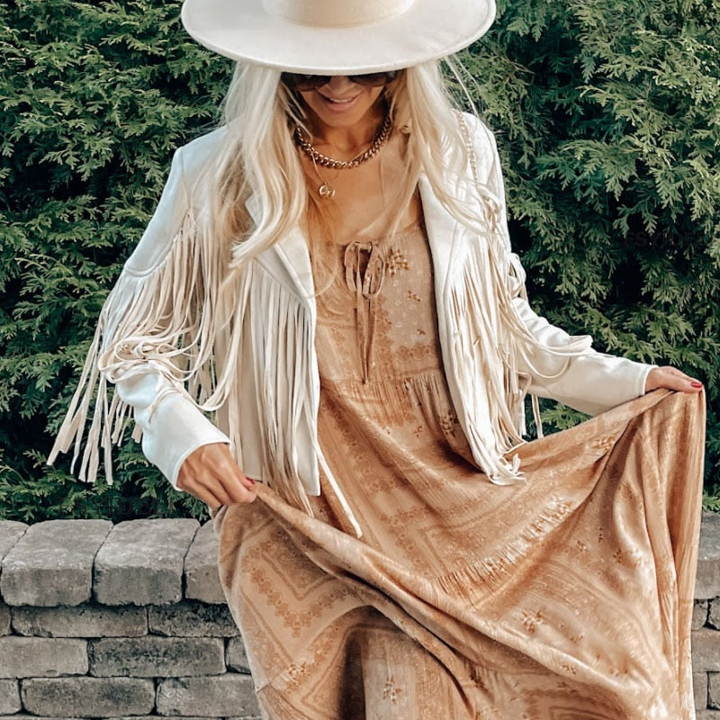 Heidi-Mode | Mode Wildleder Fransenjacke