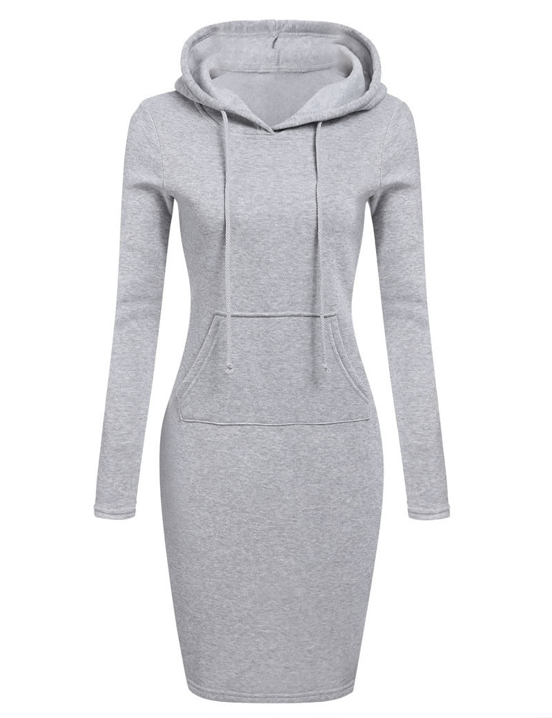 I Sweatshirt-Kleid mit Kapuze für Frauen